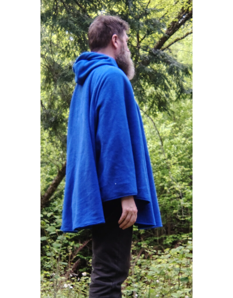 Cloakmakers.com 5693-Washable Blue Fleece Cloak w/ Celtic Clasp
