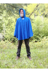 Cloakmakers.com 5693-Washable Blue Fleece Cloak w/ Celtic Clasp