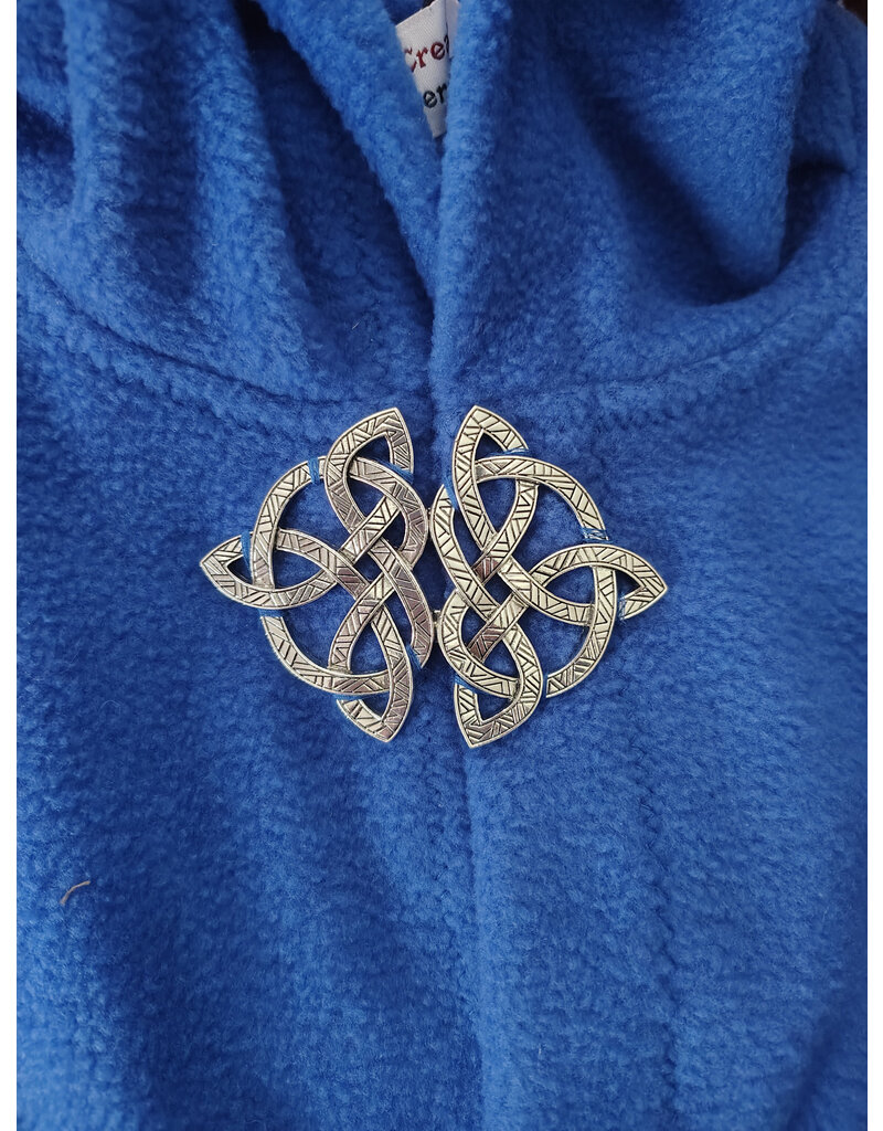 Cloakmakers.com 5693-Washable Blue Fleece Cloak w/ Celtic Clasp