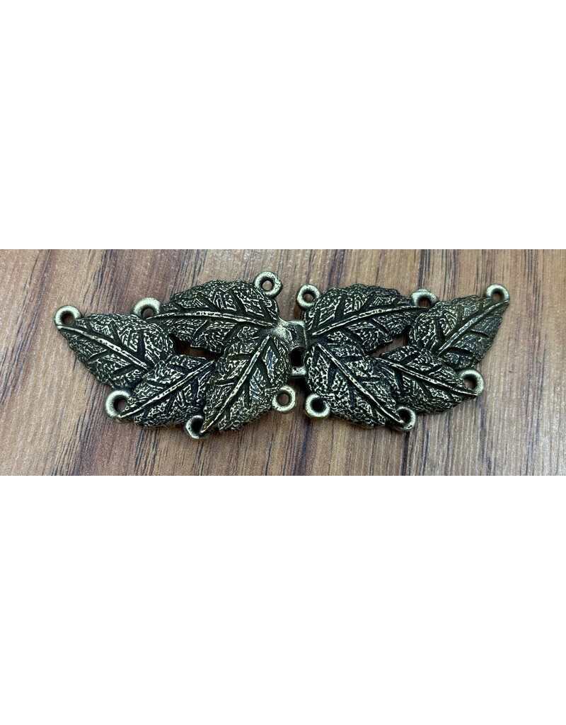 Cloakmakers.com MultiLeaf Pewter Clasp-Antique Bronze Plate