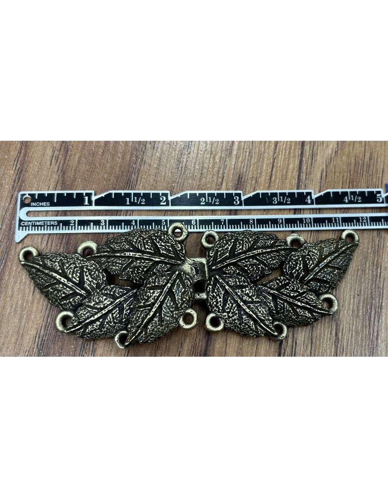 Cloakmakers.com MultiLeaf Pewter Clasp-Antique Bronze Plate