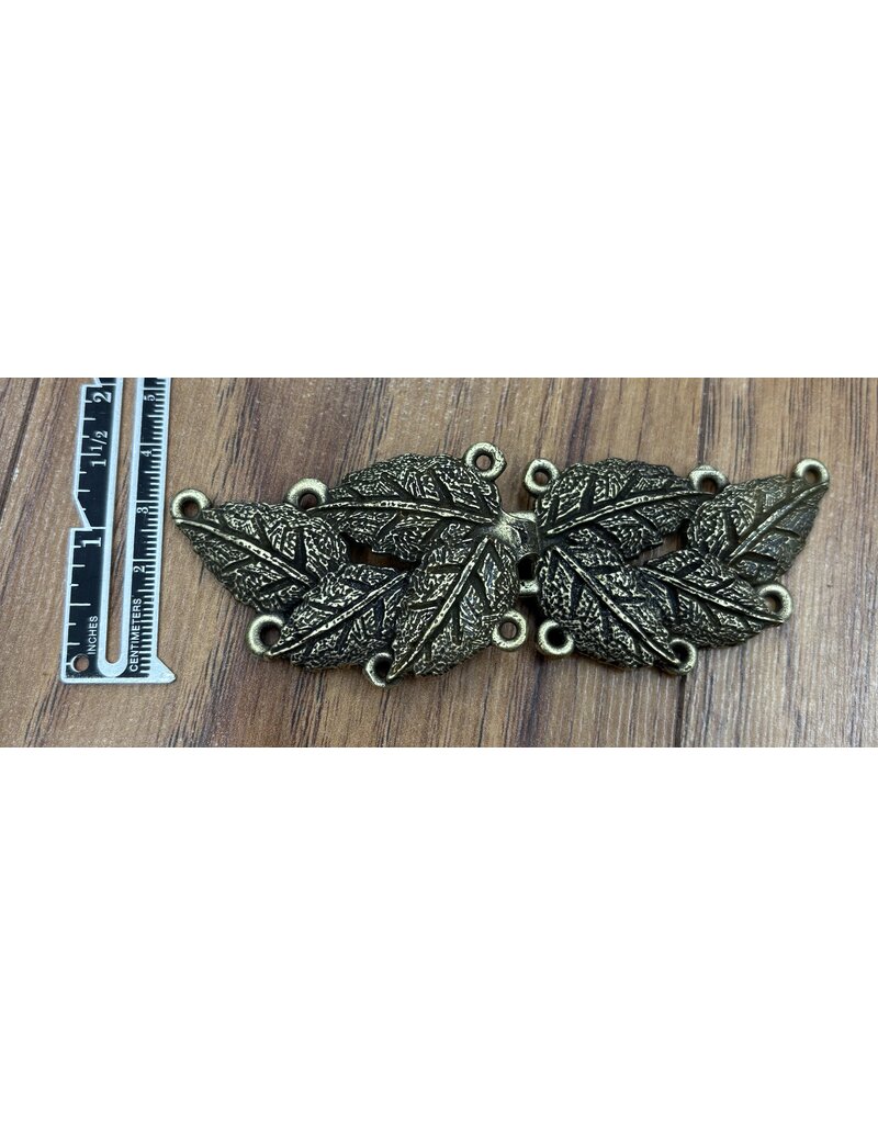 Cloakmakers.com MultiLeaf Pewter Clasp-Antique Bronze Plate