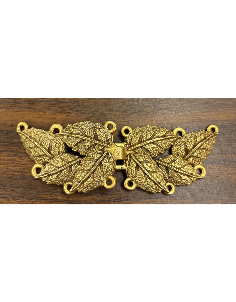 Cloakmakers.com MultiLeaf Pewter Clasp - Brass Plated