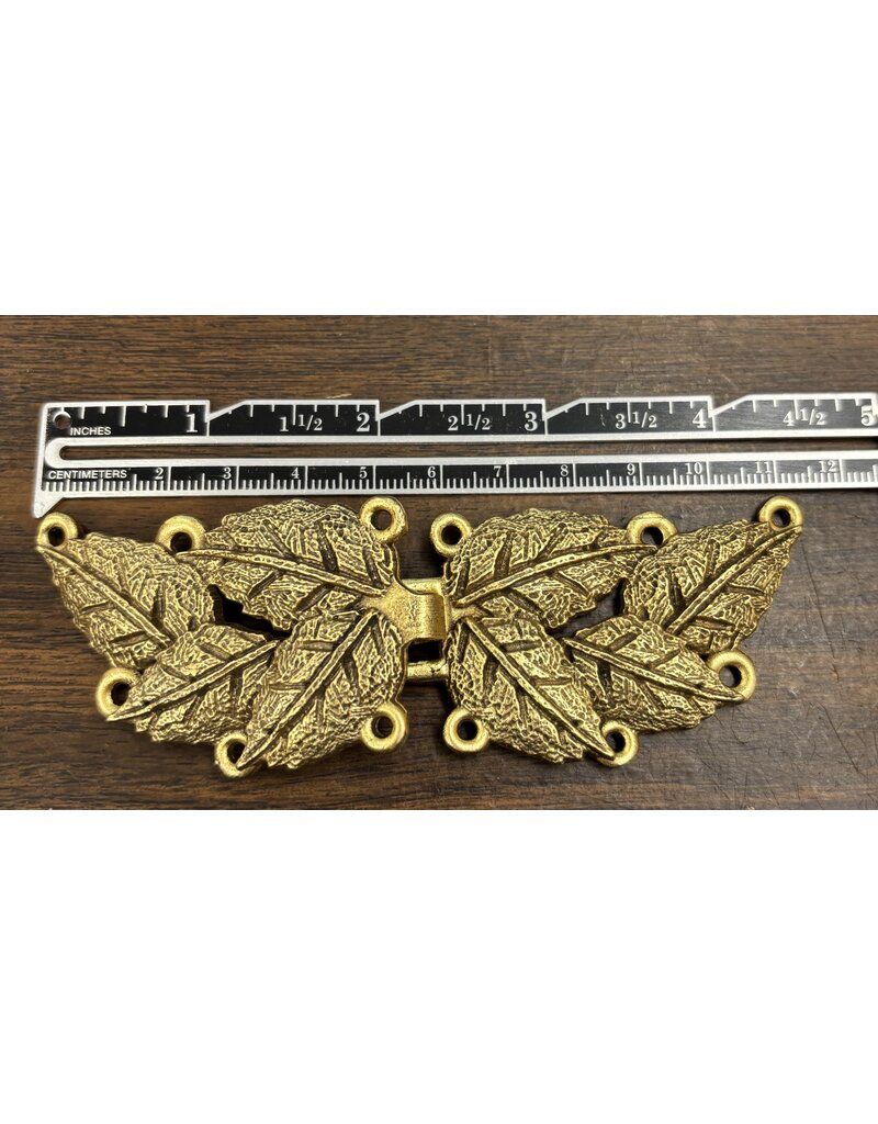 Cloakmakers.com MultiLeaf Pewter Clasp - Brass Plated