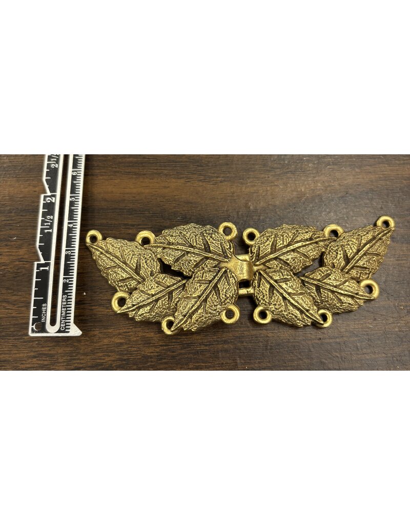 Cloakmakers.com MultiLeaf Pewter Clasp - Brass Plated