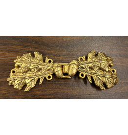 Cloakmakers.com Oak Double w/Acorn Small Pewter Clasp - Brass Plated