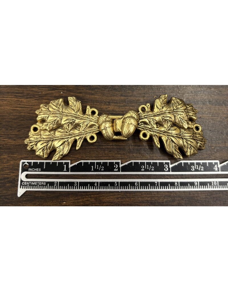 Cloakmakers.com Oak Double w/Acorn Small Pewter Clasp - Brass Plated
