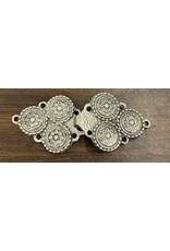 Cloakmakers.com Triple Medallion Cloak Clasp - Pewter Base