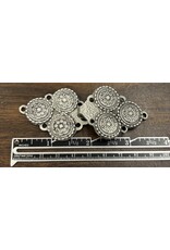 Cloakmakers.com Triple Medallion Cloak Clasp - Pewter Base