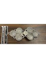 Cloakmakers.com Triple Medallion Cloak Clasp - Pewter Base