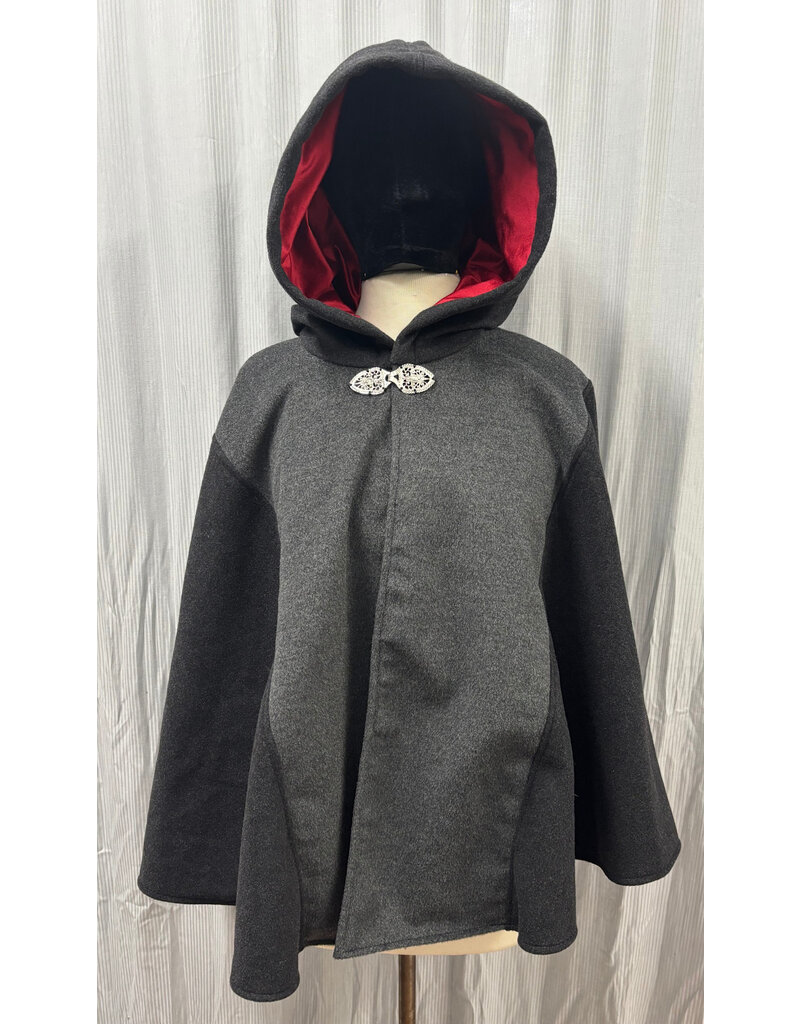 Cloakmakers.com 5705- Washable Wool Blend Cloak w/ Antler Embroidery and Pockets