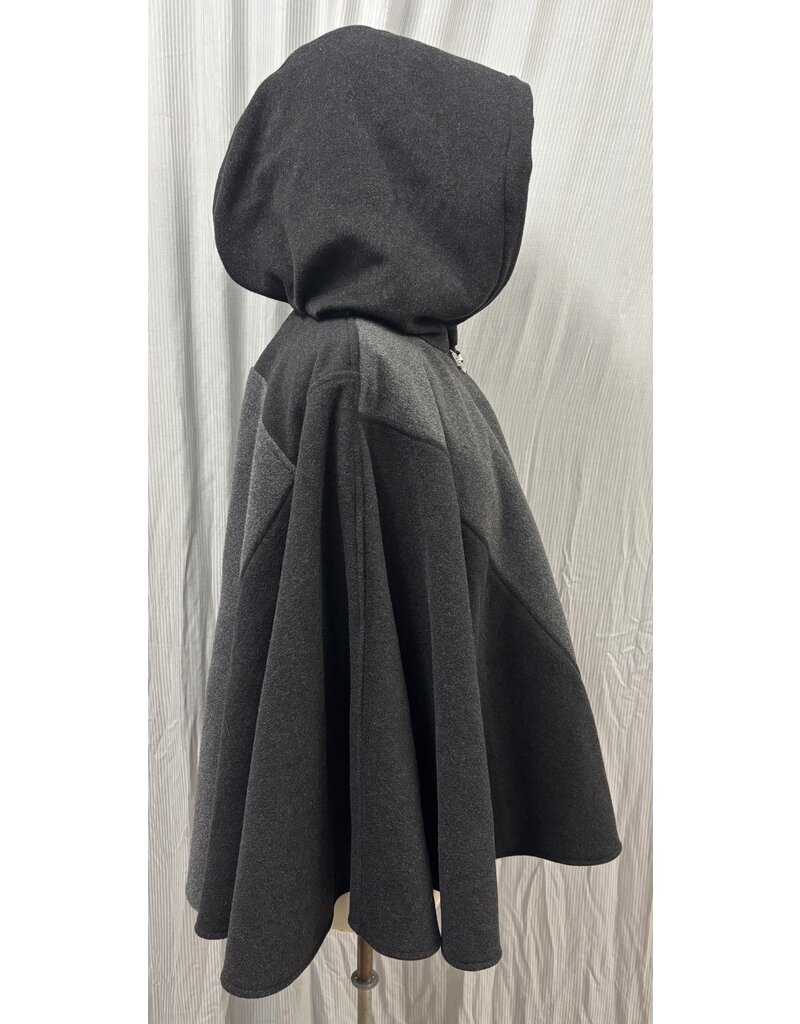 Cloakmakers.com 5705- Washable Wool Blend Cloak w/ Antler Embroidery and Pockets