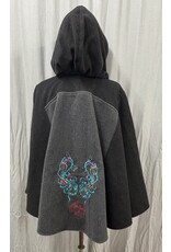 Cloakmakers.com 5705- Washable Wool Blend Cloak w/ Antler Embroidery and Pockets
