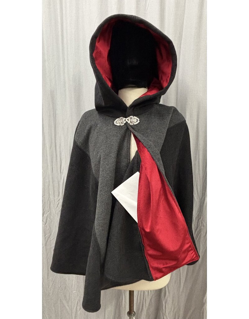 Cloakmakers.com 5705- Washable Wool Blend Cloak w/ Antler Embroidery and Pockets