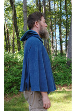 Cloakmakers.com 5706-Washable Blue Fleece Cloak w/ Bronze Tone Clasp