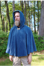 Cloakmakers.com 5706-Washable Blue Fleece Cloak w/ Bronze Tone Clasp