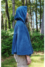 Cloakmakers.com 5706-Washable Blue Fleece Cloak w/ Bronze Tone Clasp