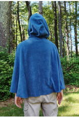 Cloakmakers.com 5706-Washable Blue Fleece Cloak w/ Bronze Tone Clasp