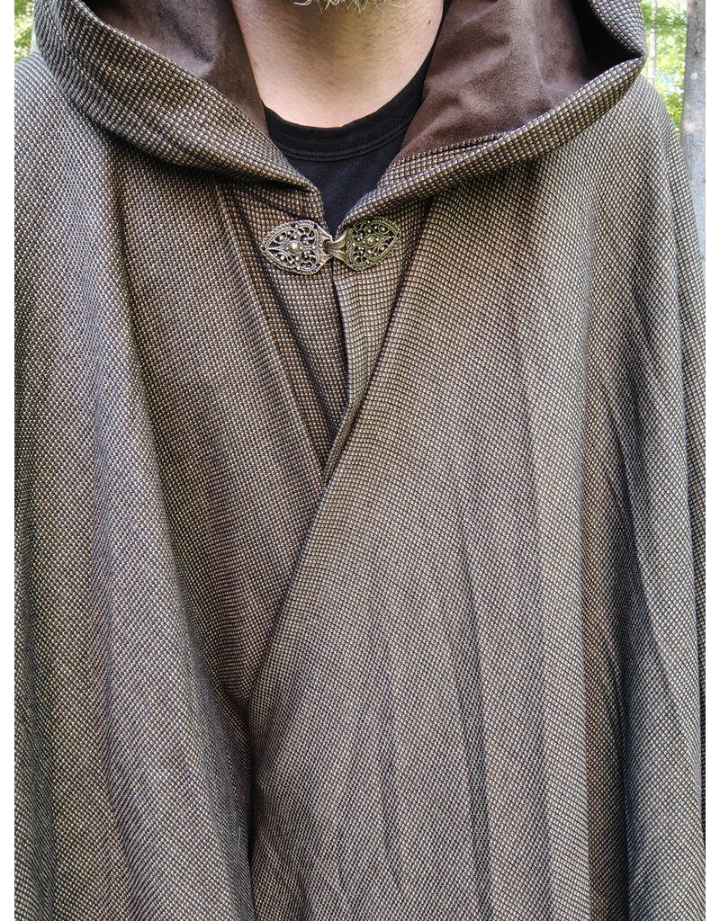 Cloakmakers.com 5708-Washable Multitoned Wool Blend Cloak w/ Gothic Rose Clasp