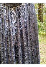 Cloakmakers.com 5710-Washable Black Sheer Polyester Cloak w/ Black Floral Pattern