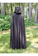 Cloakmakers.com 5712-Washable Dark Brown Wool Cloak w/ Dark Olive Green Hood Lining