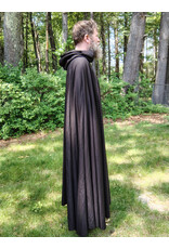 Cloakmakers.com 5712-Washable Dark Brown Wool Cloak w/ Dark Olive Green Hood Lining