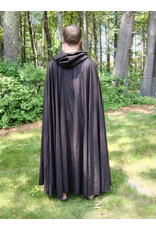 Cloakmakers.com 5712-Washable Dark Brown Wool Cloak w/ Dark Olive Green Hood Lining
