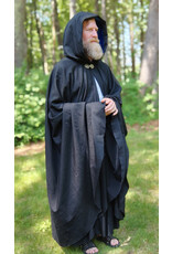 Cloakmakers.com 5714-Washable Black Wool Blend Cloak w/ Gothic Rose Clasp