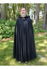 Cloakmakers.com 5714-Washable Black Wool Blend Cloak w/ Gothic Rose Clasp