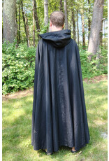 Cloakmakers.com 5714-Washable Black Wool Blend Cloak w/ Gothic Rose Clasp