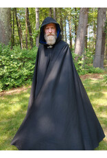 Cloakmakers.com 5714-Washable Black Wool Blend Cloak w/ Gothic Rose Clasp