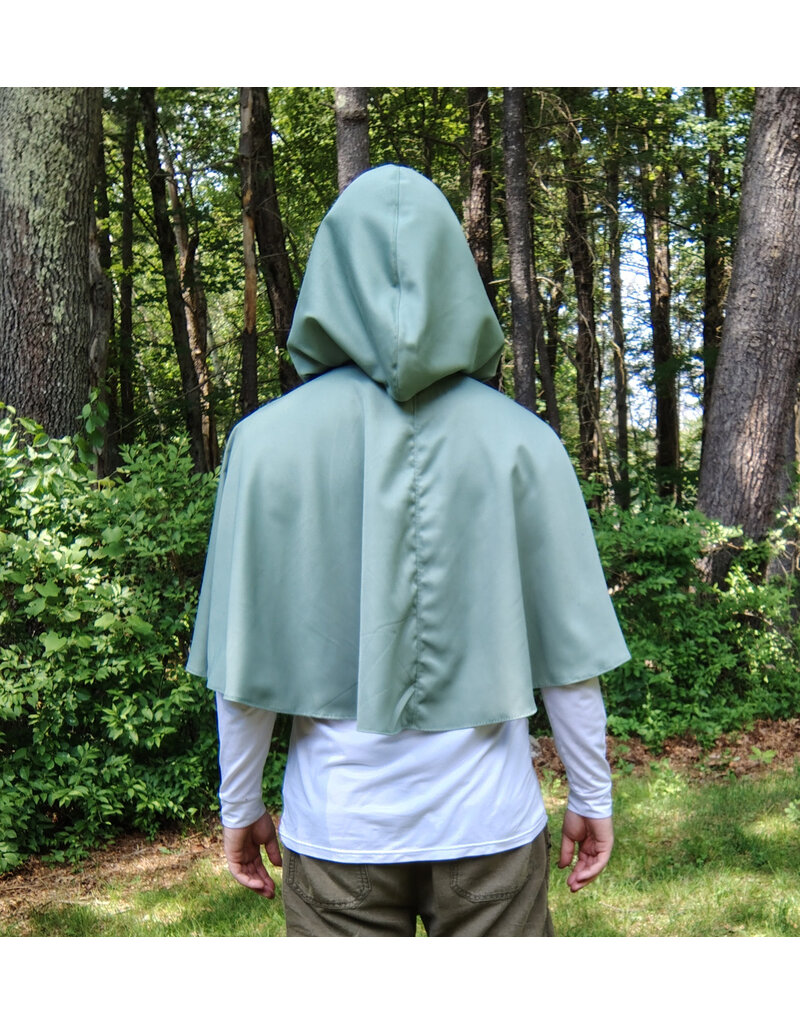 Cloakmakers.com 5715-Washable Seafoam Green Polyester Cloak w/ Seahorse Embroidery