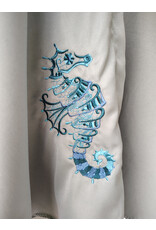 Cloakmakers.com 5715-Washable Seafoam Green Polyester Cloak w/ Seahorse Embroidery