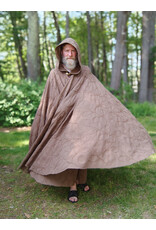 Cloakmakers.com 5717-Washable Brown Polyester Cloak w/ Raised Leaf Pattern & Leaf Clasp