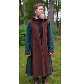 Cloakmakers.com R560-Washable Green and Brown Fleece Robe