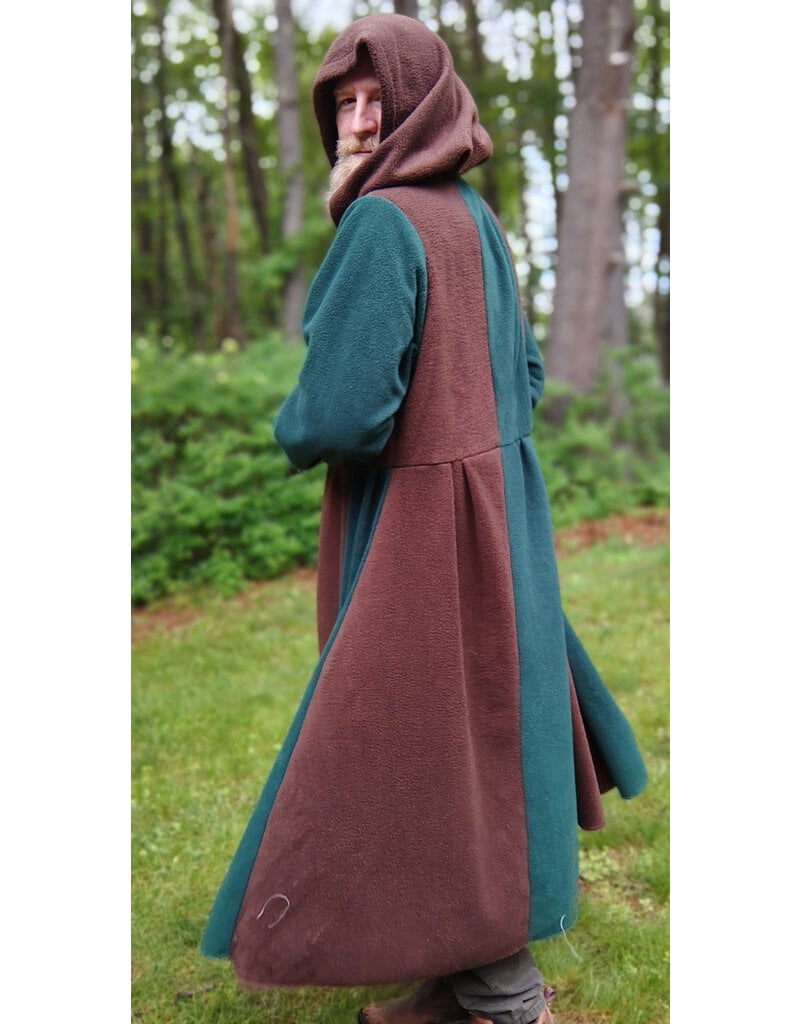 Cloakmakers.com R560-Washable Green and Brown Fleece Robe