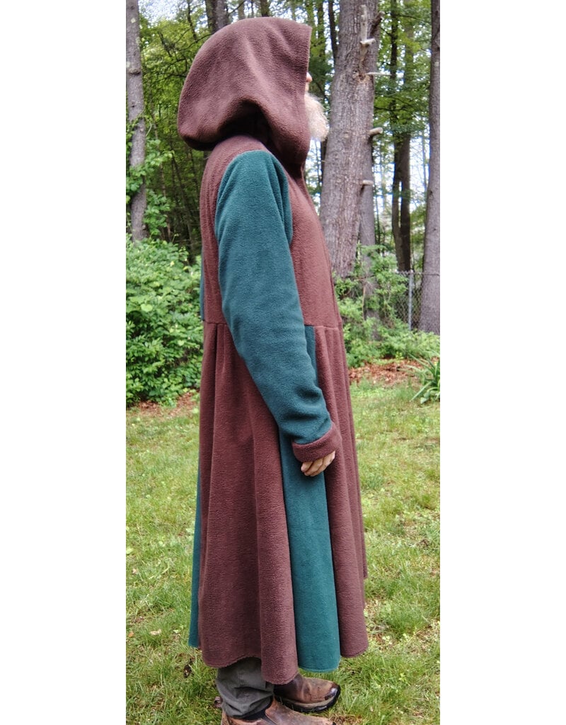 Cloakmakers.com R560-Washable Green and Brown Fleece Robe