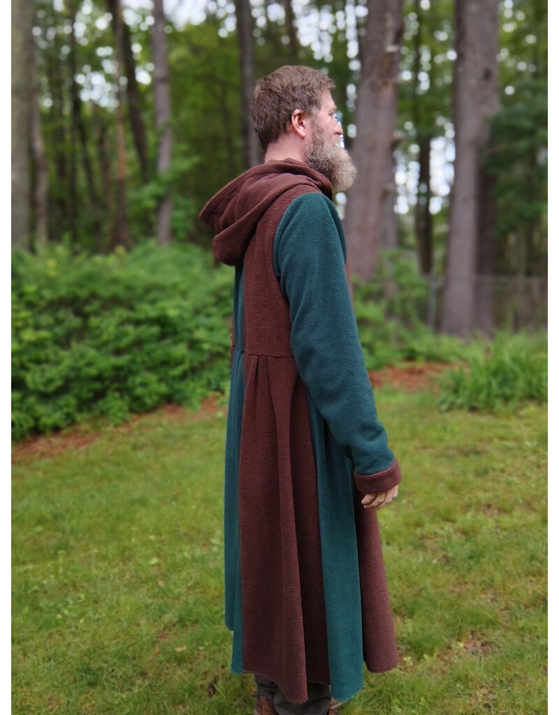 Cloakmakers.com R560-Washable Green and Brown Fleece Robe