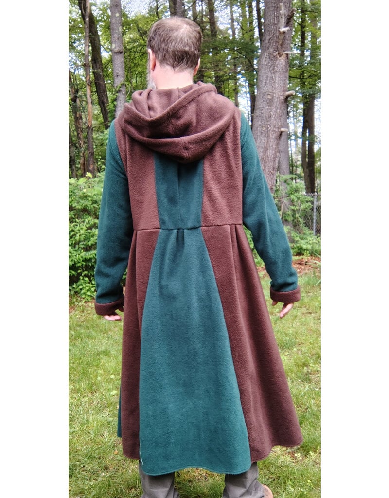 Cloakmakers.com R560-Washable Green and Brown Fleece Robe