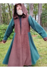 Cloakmakers.com R560-Washable Green and Brown Fleece Robe