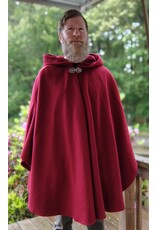 Cloakmakers.com 5669-Washable Maroon Wool Blend Cloak w/ Gothic Rose Clasp