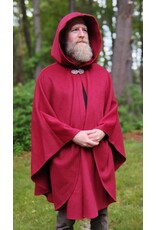 Cloakmakers.com 5669-Washable Maroon Wool Blend Cloak w/ Gothic Rose Clasp
