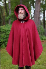 Cloakmakers.com 5669-Washable Maroon Wool Blend Cloak w/ Gothic Rose Clasp