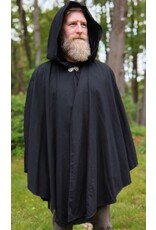 Cloakmakers.com 5674 - Black Wool Cloak w/Intertwined Dragon Embroidy