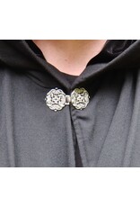 Cloakmakers.com 5674 - Black Wool Cloak w/Intertwined Dragon Embroidy
