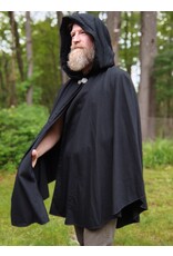 Cloakmakers.com 5674 - Black Wool Cloak w/Intertwined Dragon Embroidy