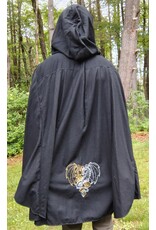 Cloakmakers.com 5674 - Black Wool Cloak w/Intertwined Dragon Embroidy