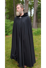 Cloakmakers.com 5727-Washable Black Wool Blend Cloak w/ Black Hood Lining