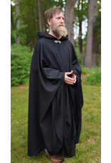 Cloakmakers.com 5727-Washable Black Wool Blend Cloak w/ Black Hood Lining