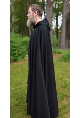 Cloakmakers.com 5727-Washable Black Wool Blend Cloak w/ Black Hood Lining